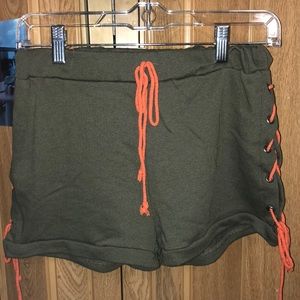 Lace up side soft shorts